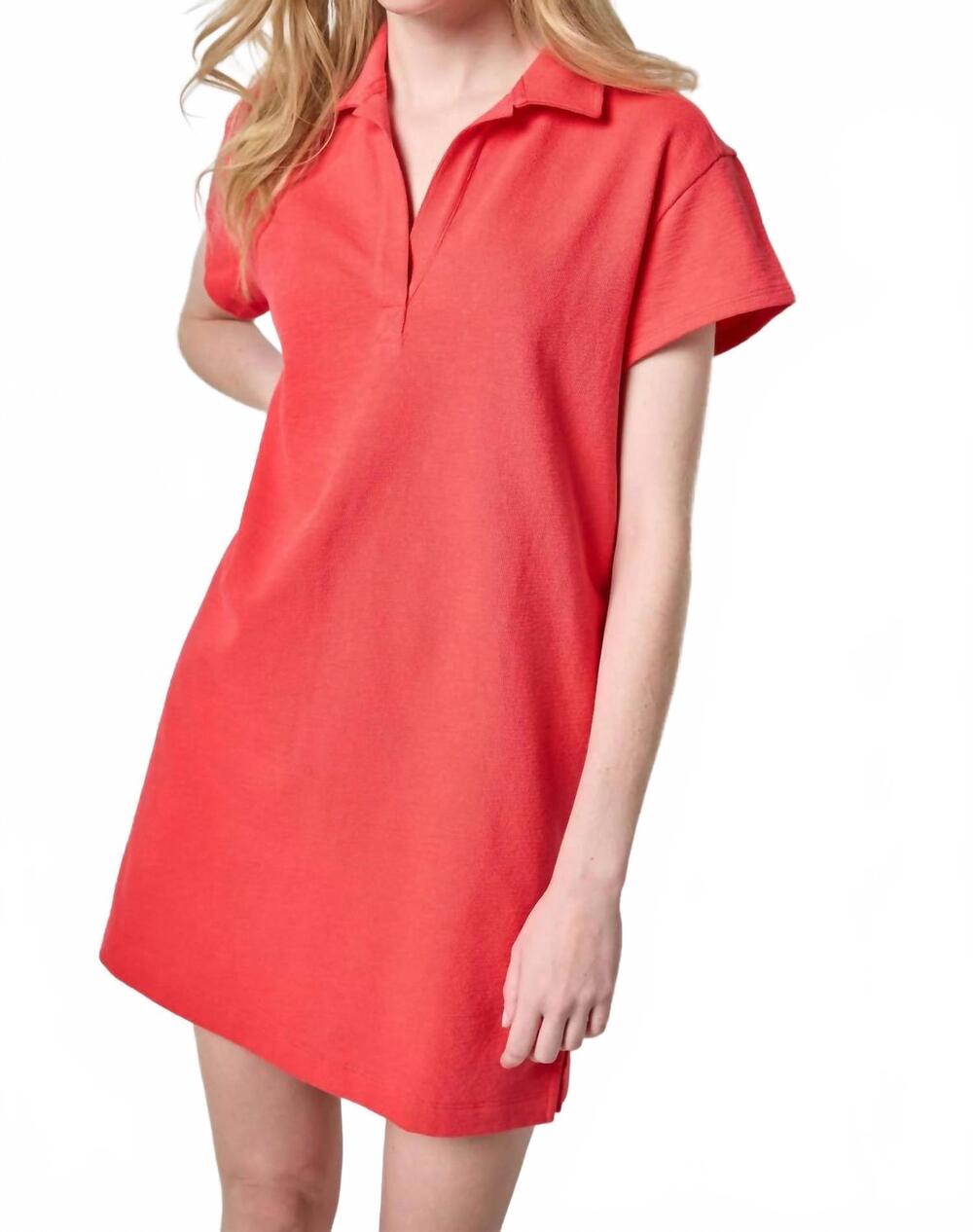 NEW LILLA P textured terry tunic dress in zinnia